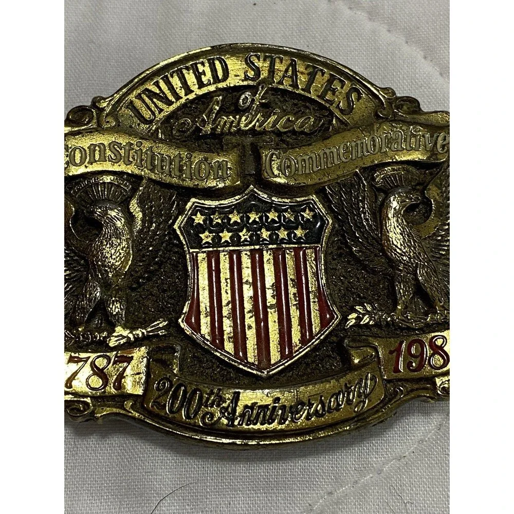 Belt Buckle United States Constitution Commemorative 200th Ann. 1787-1888 Ltd